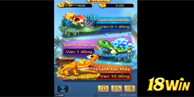 Các sảnh chơi tại Bắn Cá Bingo