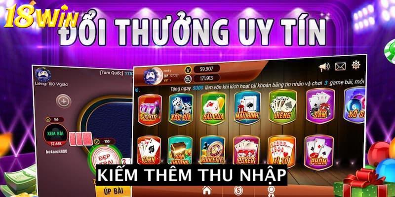 Khách hàng có thể kiếm thêm tiền thưởng bằng cách chơi game bài